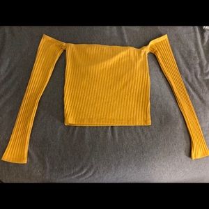 Kendall and Kylie Collection Yellow Crop Top